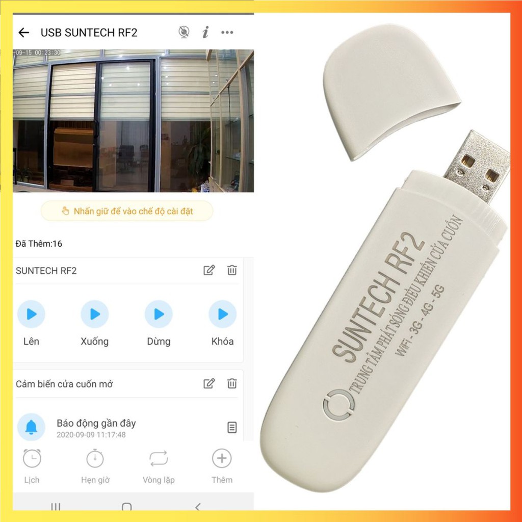 USB eWelink SUNTECH RF2 trung tâm phát sóng điều khiển cửa cuốn bằng điện thoại wifi