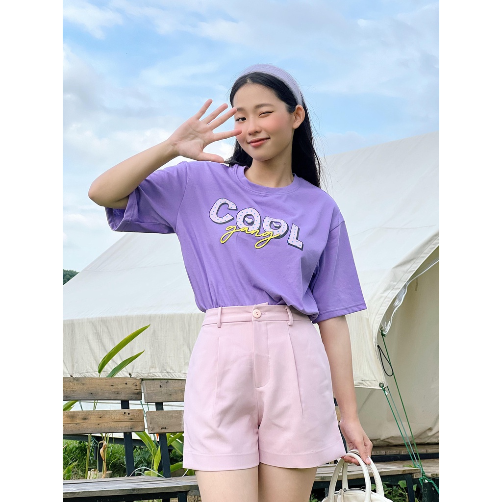 [Mã BMLTA50 giảm đến 50K đơn 99K] Quần short lưng cao cơ bản xếp 1 ly túi xéo thời trang GAGO GO3955