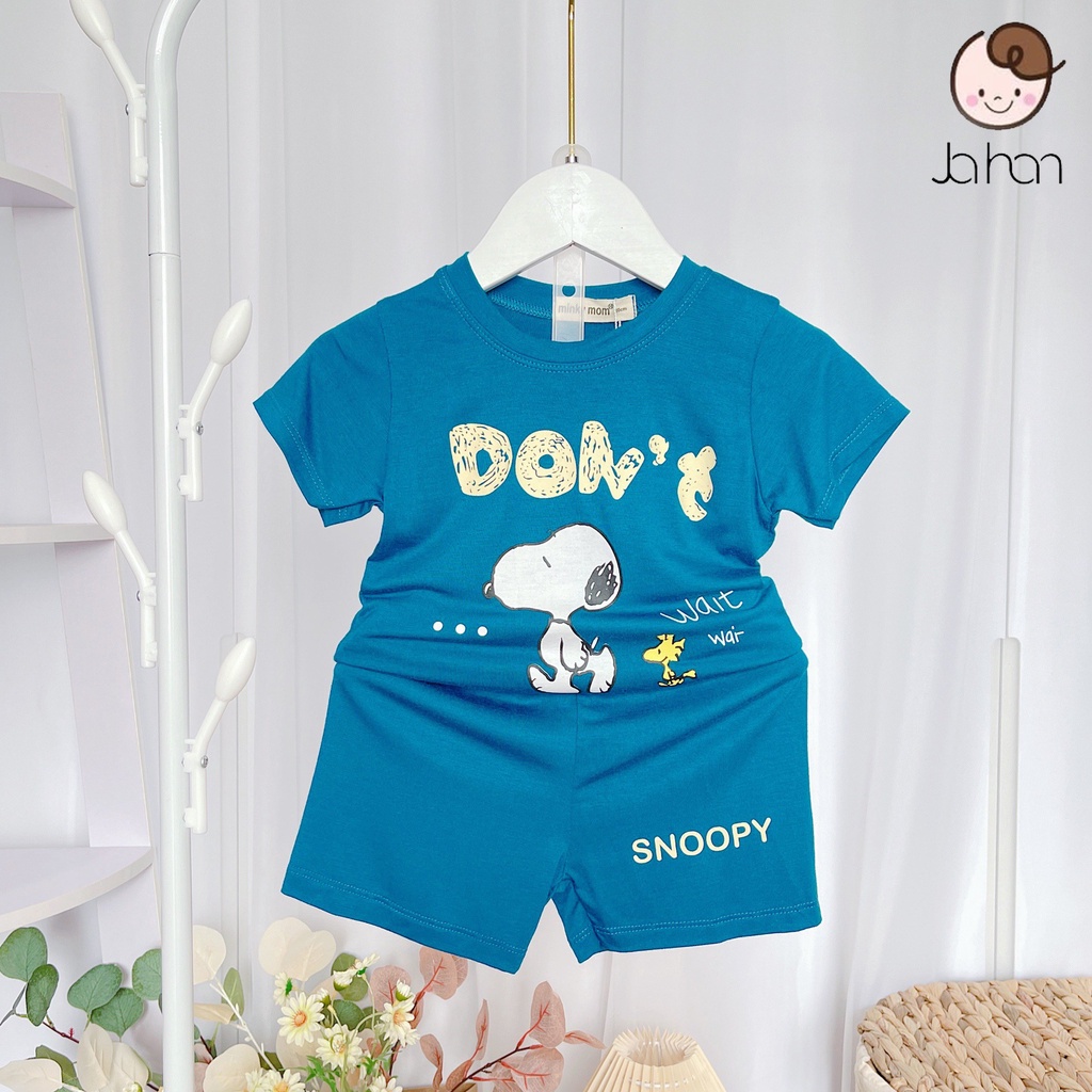 [SALE] Bộ Cộc Tay Cho Bé Trai, Bé Gái Minky Mom Vải Thun Lạnh Hoạ Tiết Snoopy, Đồ Bộ Cho Bé Mặc Nhà MKM2247