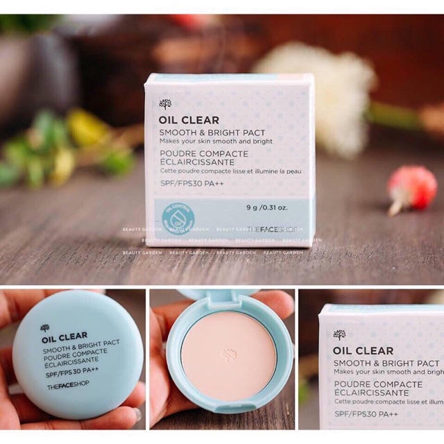 Phấn phủ dạng nén Oil Clear Smooth & Bright Pact