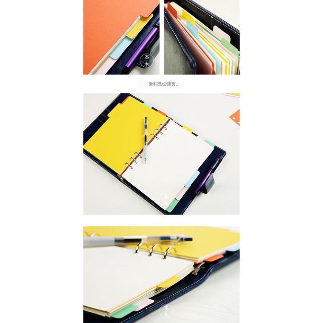 Tab phân trang giấy cho sổ bìa còng A5 A6