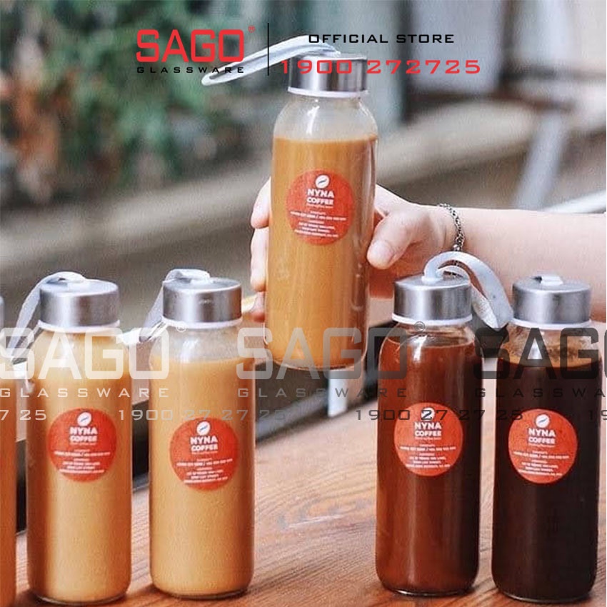 5 chai dây thủy tinh 500ml