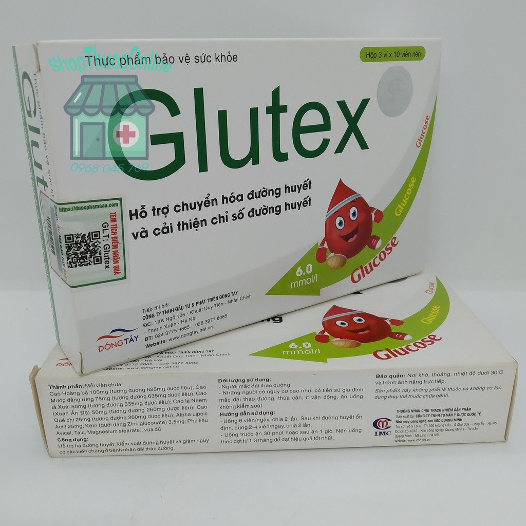 Glutex hỗ trợ đường huyết