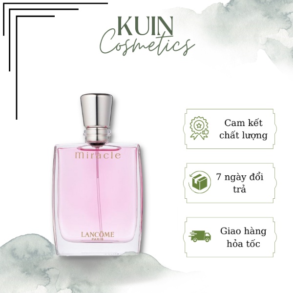 Nước hoa nữ 𝐋𝐚𝐧𝐜𝐨𝐦𝐞 Miracle EDP 100ml - Dầu thơm nữ sang trọng hương thơm nữ tính quyến rũ lưu hương lâu- Kuin