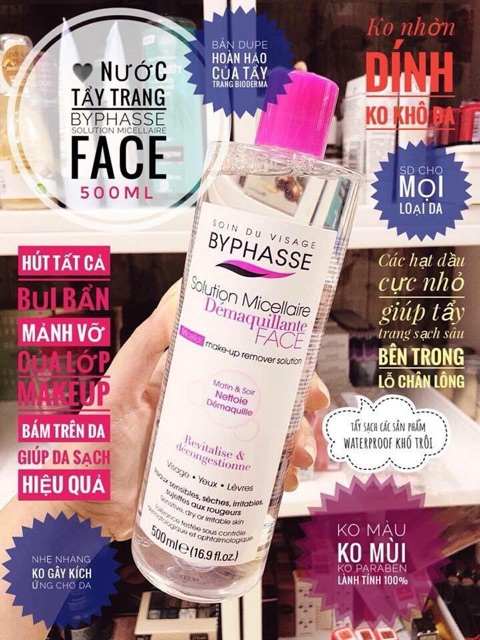 Nước Tẩy Trang BYPHASSE Solution Micellaire Tây Ban Nha 500ml | BigBuy360 - bigbuy360.vn