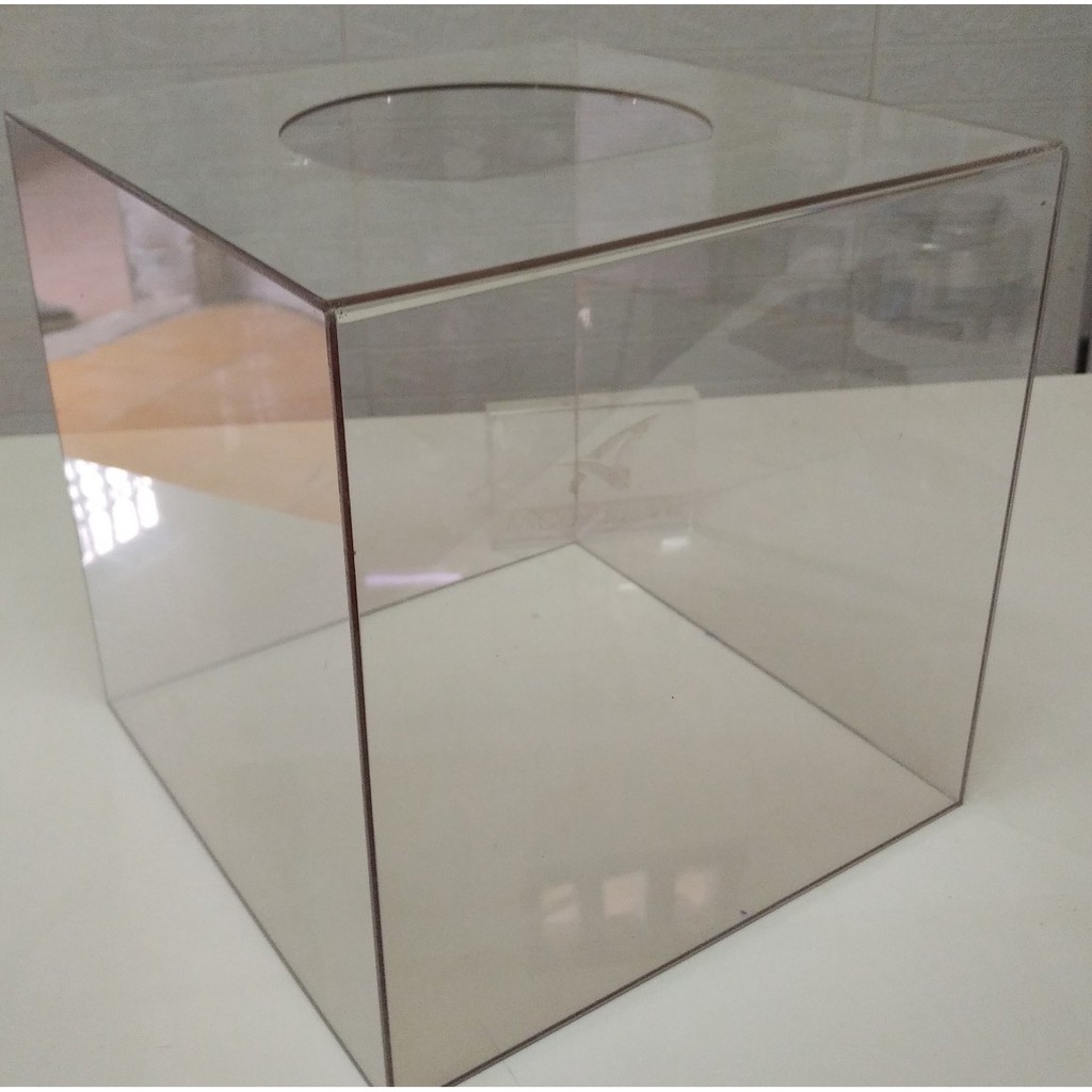 Hòm phiếu hòm bốc thăm vuông 30cm mica trong