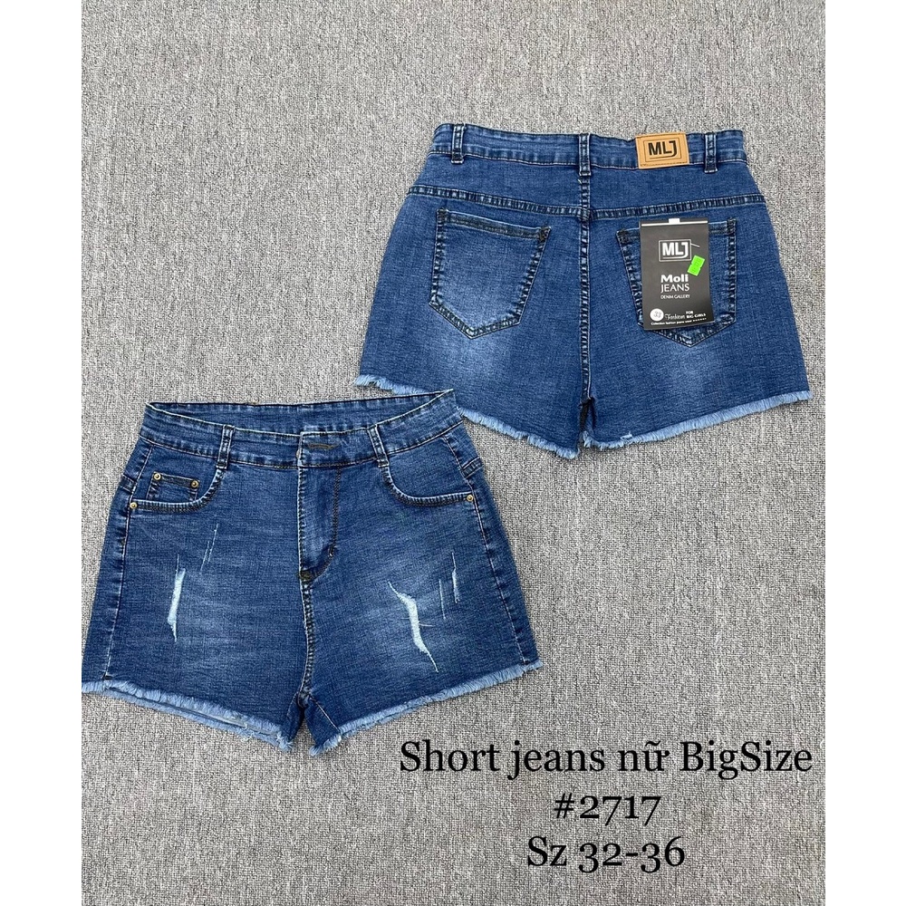 [Bigsize] Quần Sọt Jean Nữ Hàng Co Giãn Rách Tua Lai Màu Xanh Từ 60-85kg Mã 4278