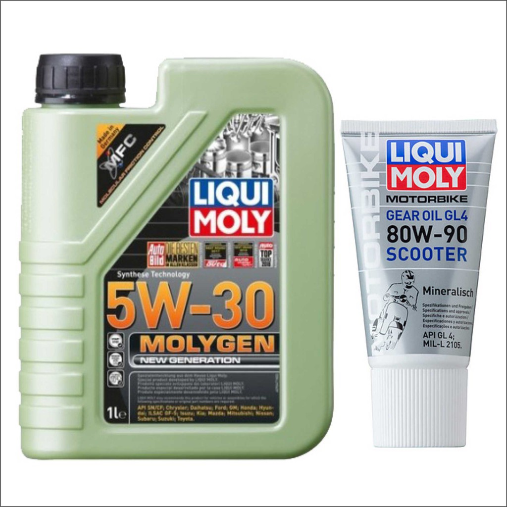 Combo Dầu Nhớt Tổng Hợp Cao Cấp Xe Tay Ga Liqui Moly Gen 5W-30 Và 1 Tuýp Dầu Láp Liqui Moly