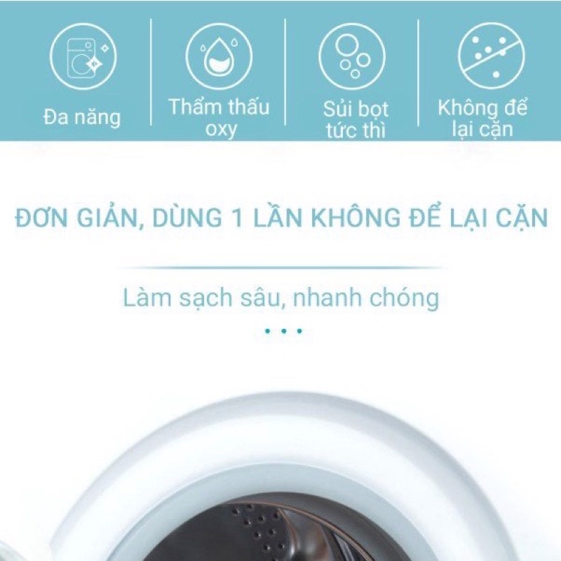 Hộp 12 Viên Tẩy Lồng Máy Giặt, Làm Sạch Diệt Khuẩn Hiệu Quả