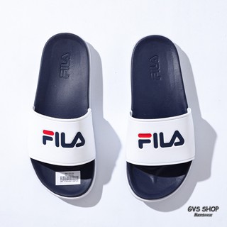 Dép Fila Xanh navy Trắng | Dép Fila chính hãng đế plus cực êm