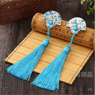 Kẹp tóc hình quạt dây châu cổ trang