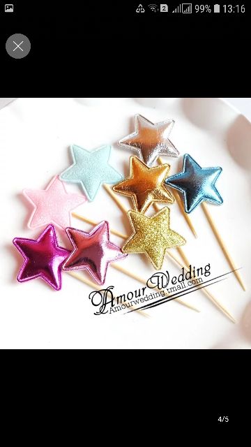 Set 5 Tim Sao VM Da Bóng/Nhũ Kim tuyến