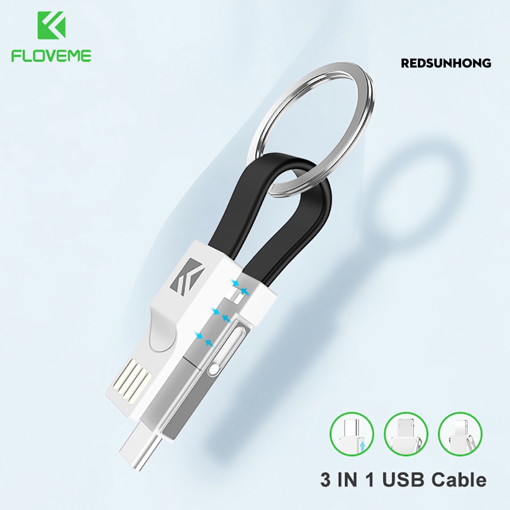 Dây Cáp Sạc Dữ Liệu Micro Usb Loại C 2a 3 Trong 1 Cho Android Ios