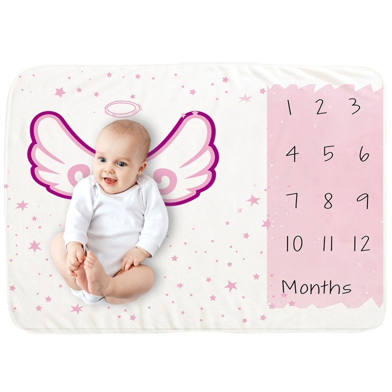 Chăn Quấn Mềm Mại In Hình Cánh Thiên Thần Dành Cho Bé Sơ Sinh