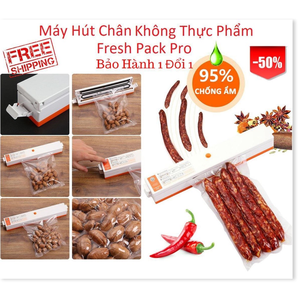 ⚡Máy Hút Chân Không Giá Tốt ⚡ Máy Hút Chân Không Bảo Vệ Thực Phẩm Fresh Pack Pro ⚡Tặng 15 Túi Hút Chuyên Dụng ⚡