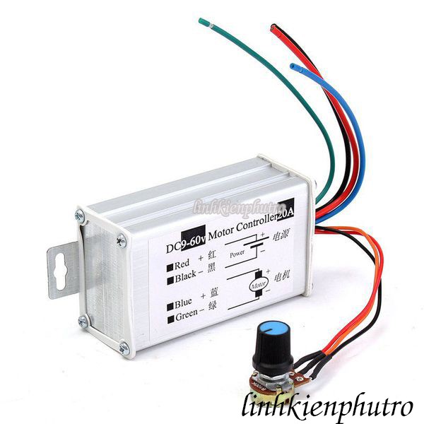 Mạch điều tốc motor PWM 20A - 9-60VDC