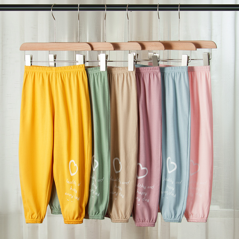 Quần Dài 100% Cotton Mỏng Lưng Thun Thể Thao Cho Bé 2-12 Tuổi