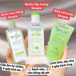 Combo 3 Món Dưỡng Da nhà Simple