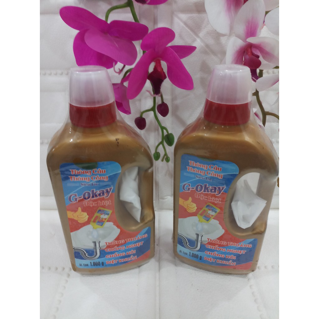 DUNG DỊCH THÔNG CẦU THÔNG CỐNG 2 IN 1 SIÊU TỐC G-OKAY CHAI 600ML SIÊU ĐẬM ĐẶC