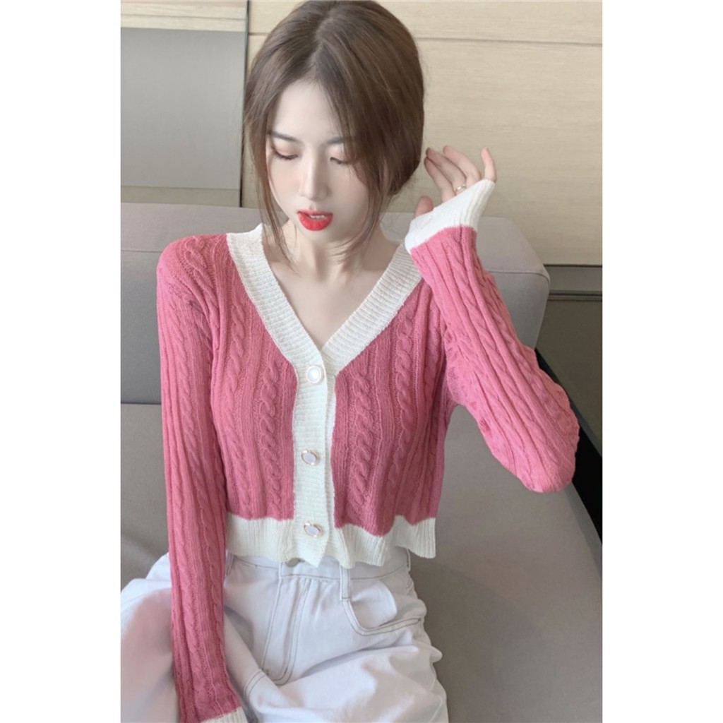 Áo Khoác Len Cổ Chữ V Thời Trang Nữ Tính | BigBuy360 - bigbuy360.vn