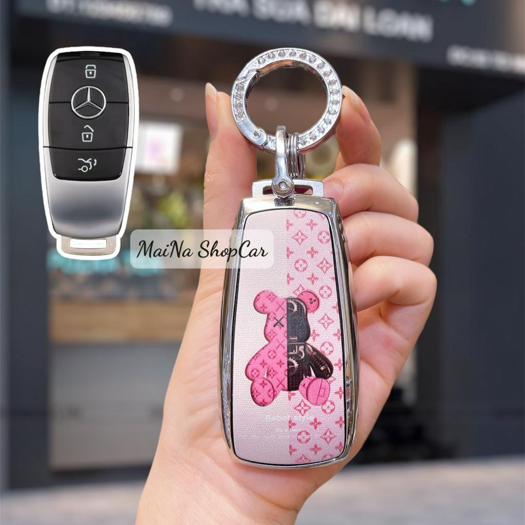 Ốp Khoá Mercedes C200 E200 C250 350 450 LV-Louis Vuitton BearBrick sang trọng, độc và thời thượng