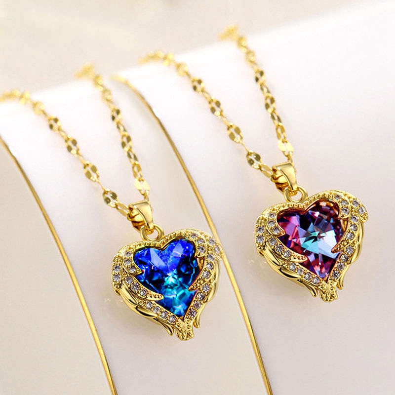 Vòng cổ Mặt Trái Tim Đính Đá Sang Trọng