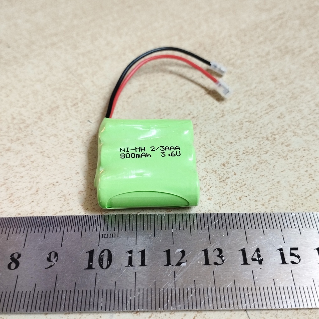 Pin sạc 3.6V dung lượng 800mAh loại ngắn 2/3AAA