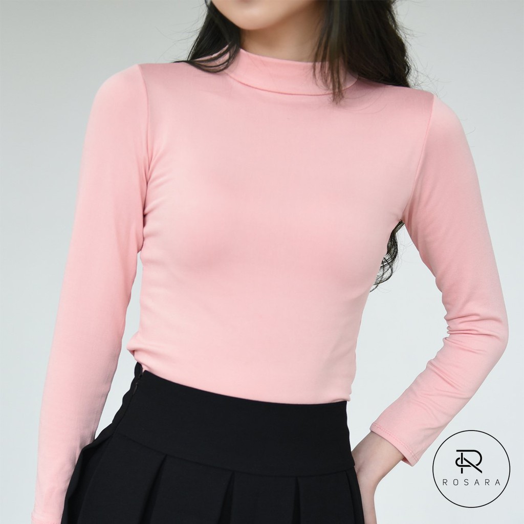 Áo thun giữ nhiệt 4 màu thời trang nữ Rosara AGN02