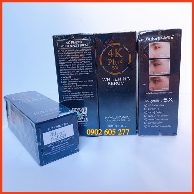 Serum 4K Plus 5X Whitening Thái Lan