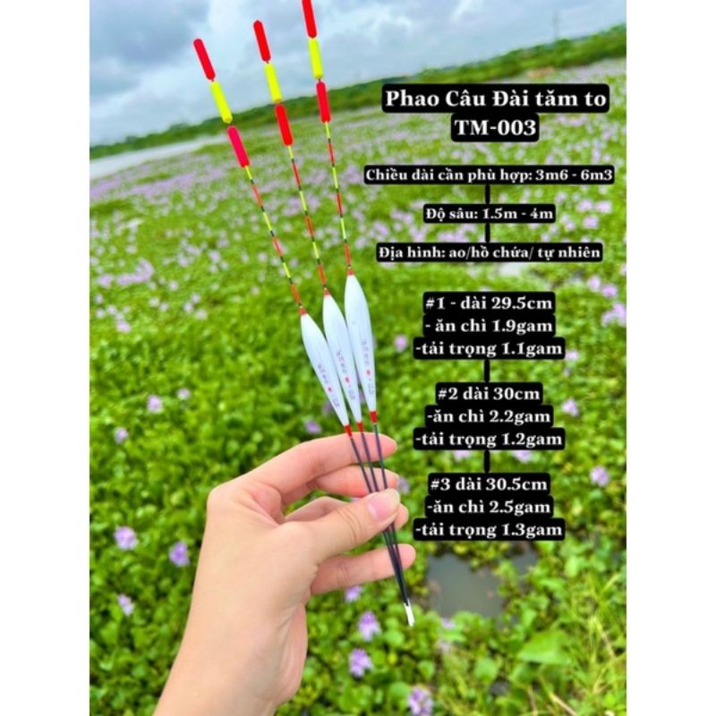 Phao câu đài nano tăm to ,tải chì 1.9g -2.5g