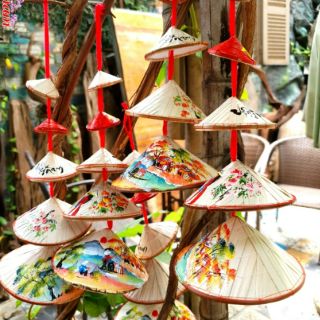 Chùm nón lá trang trí (D=4-12cm)