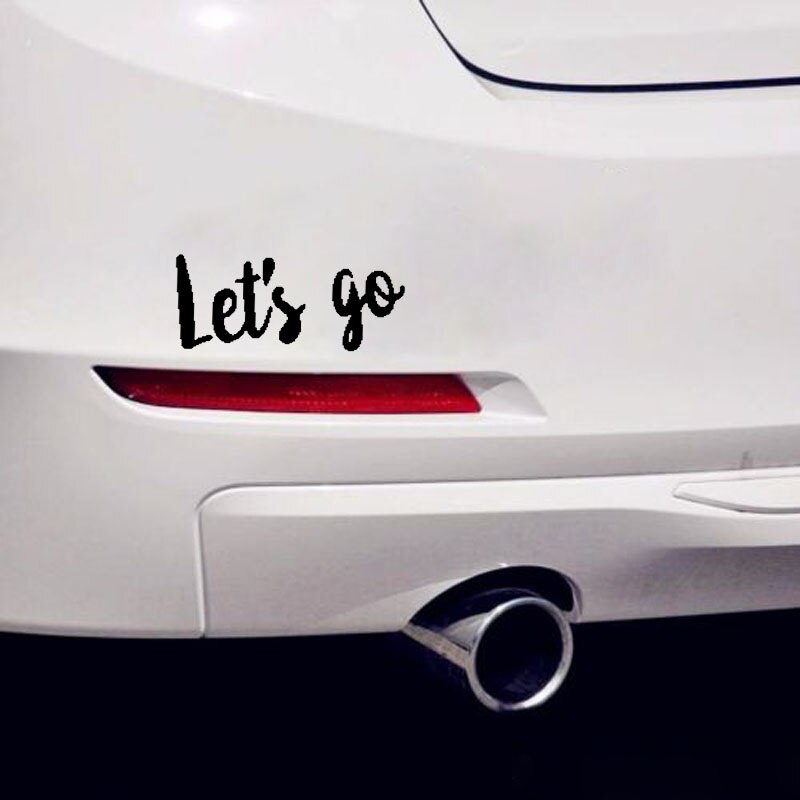 Decal Dán Trang Trí Xe Hơi Hình Chữ Let 's Go 15.5cmx6.3cm