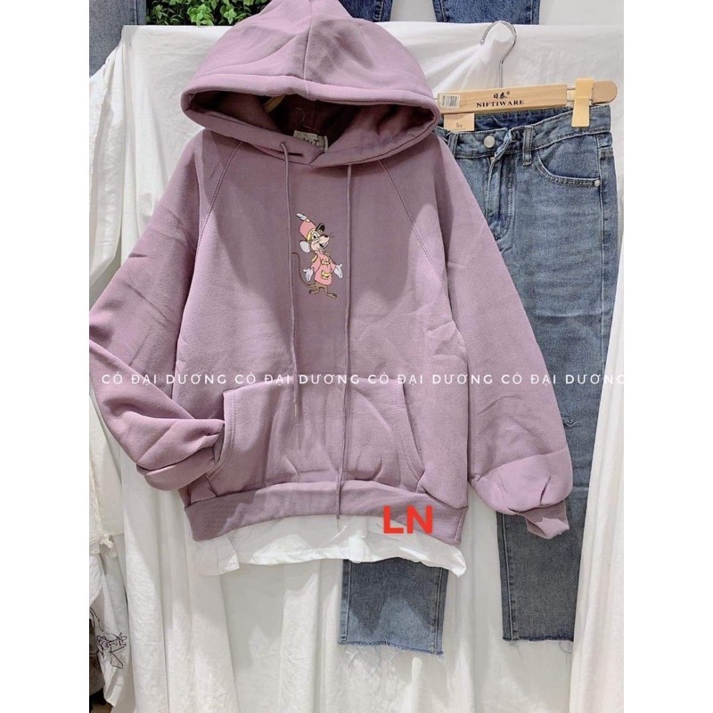 Áo hoodie chuột nhỏ đội mũ LN11