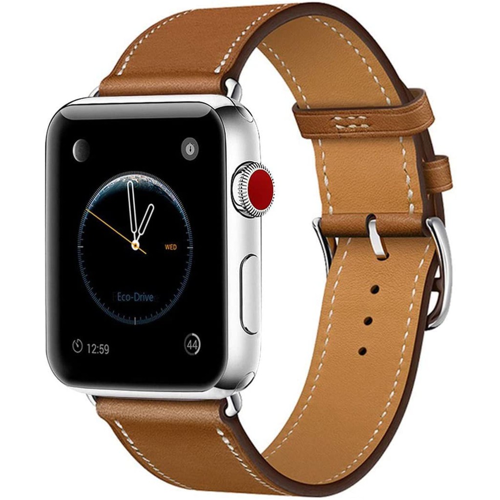 Dây đeo đồng hồ bằng da mềm 38/40mm 42/44mm cho iWatch dòng SE 6/5/4/3/2/1