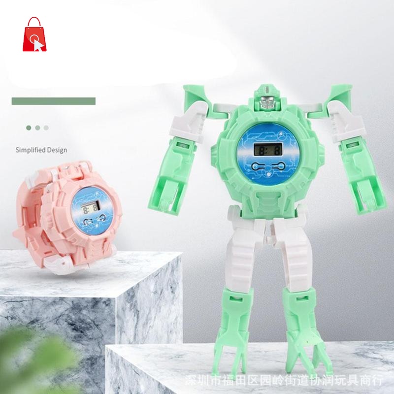Đồng Hồ Điện Tử Hình Robot Biến Hình Jp1 Cho Bé