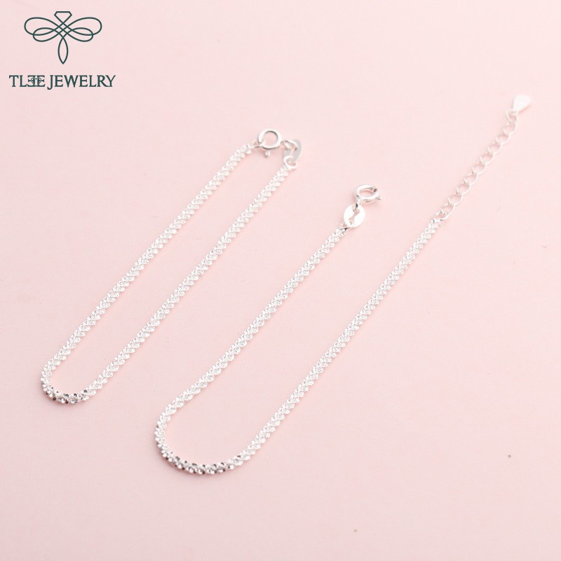 Lắc tay bạc nữ TLEE dây xù bắt sáng lấp lánh TleeJewelry LT0100