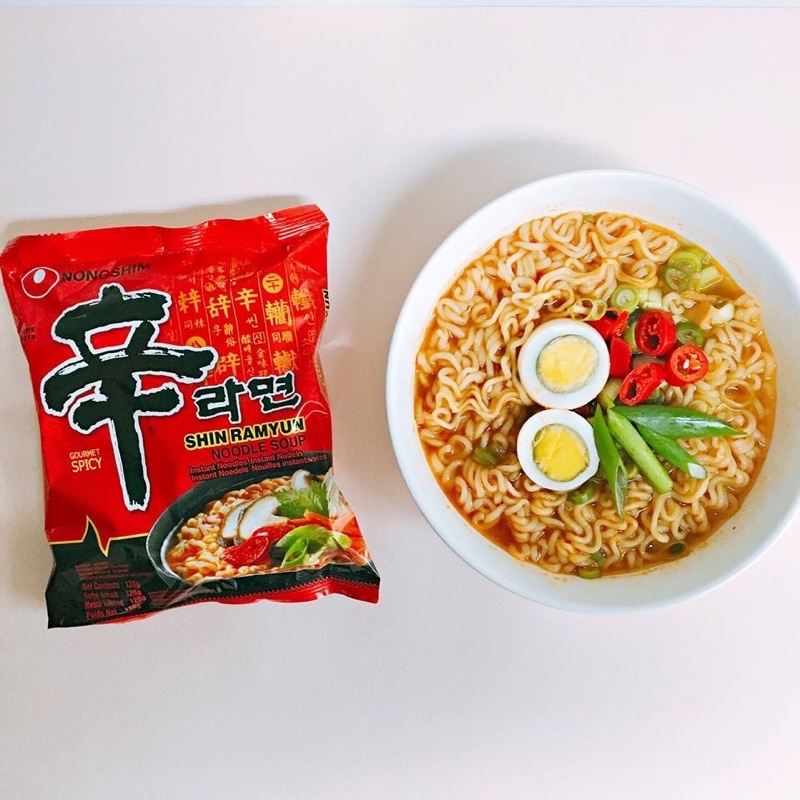 Date mới nhất - Lốc 5 gói mì cay Shin Ramyun Nongshim Hàn Quốc gói 120gr