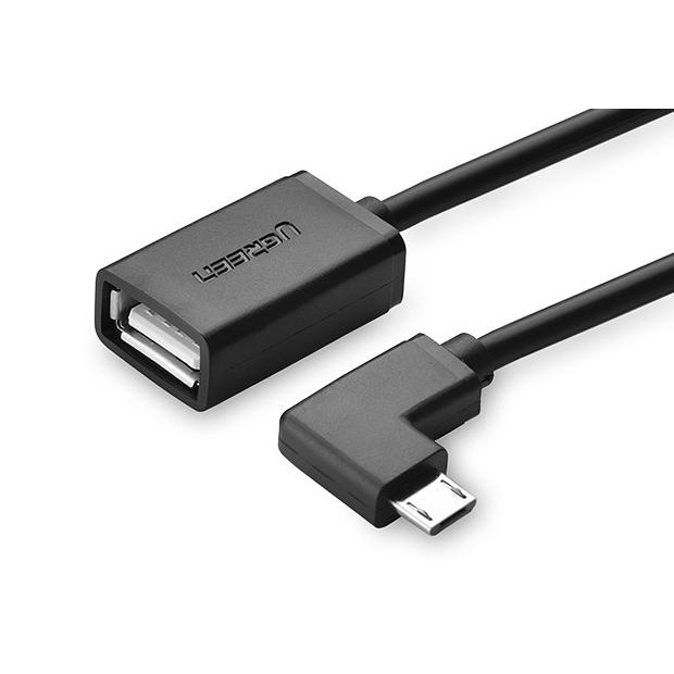 Dây USB2.0 sang Micro USB vuông góc, hỗ trợ OTG dài 15cm UGREEN US119 10379