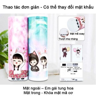 Hộp bút có mật khẩu Tặng kèm 2 bút + gương soi + máy tính + giẻ lau