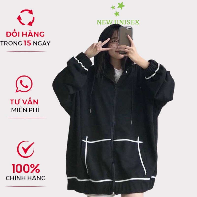 Áo Khoác Nỉ Nữ Có Nón Form Rộng Chất Thun Nỉ Dày Mịn 3 Màu Siêu Đẹp Phối Viền Túi Mặc Đẹp Chống Nắng Chắn Gió Thoải Mái