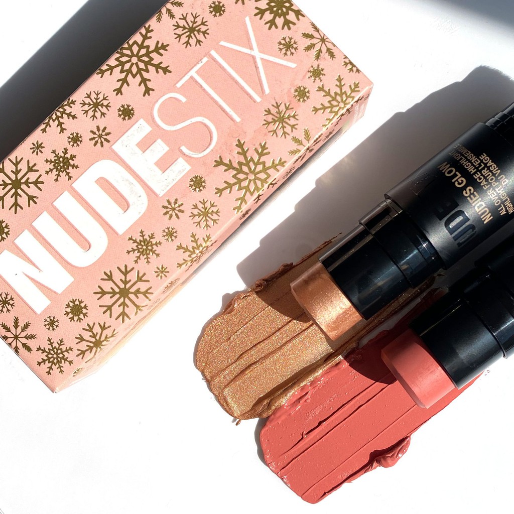 Nudestix - Set đa năng 2 thỏi bắt sáng và tạo khối Glowy Nude Skin Kit