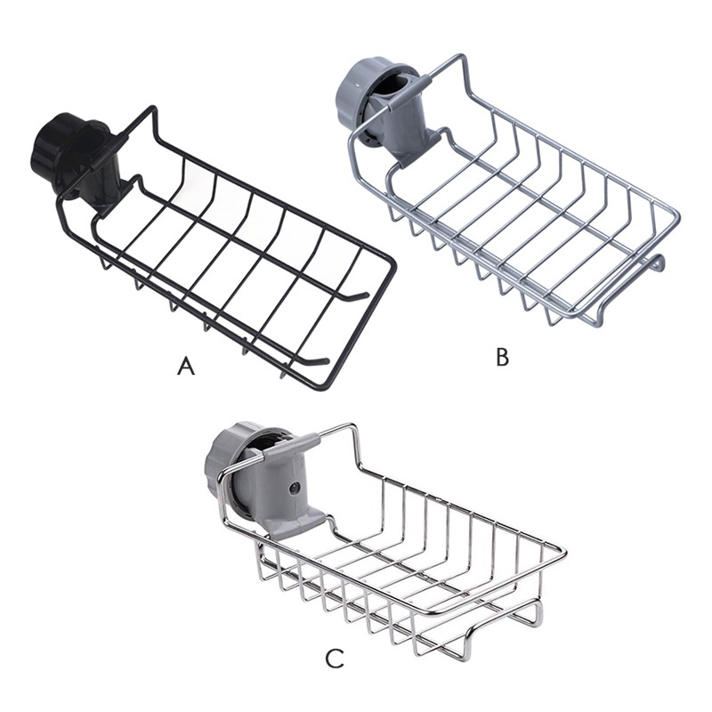 Stainless Steel Kitchen Sponge Holder Soap Dishwashing Rack