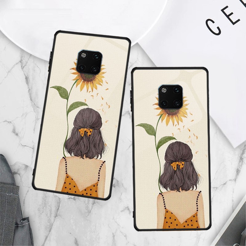 [HOT] - ỐP IPHONE, SAMSUNG TRÁNG GƯƠNG CÔ GÁI HOA HƯỚNG DƯƠNG dah211127