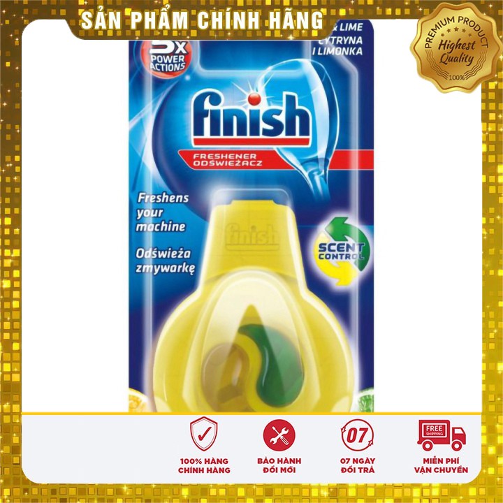 2 cục Tinh dầu treo khử mùi máy rửa bát [khuyến mại 3 Viên Finish All-in-1]