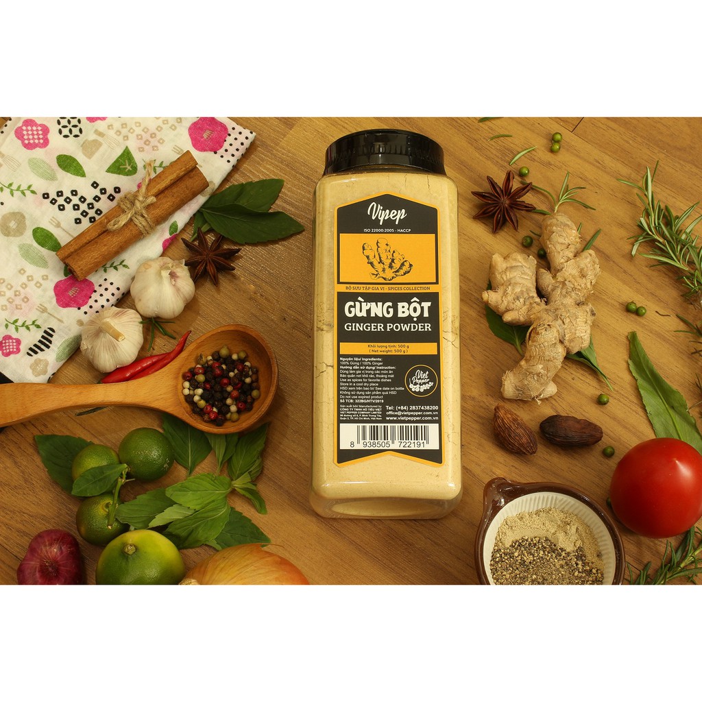[500g – Hộp lớn] Gừng bột [VN] VIPEP Ginger powder