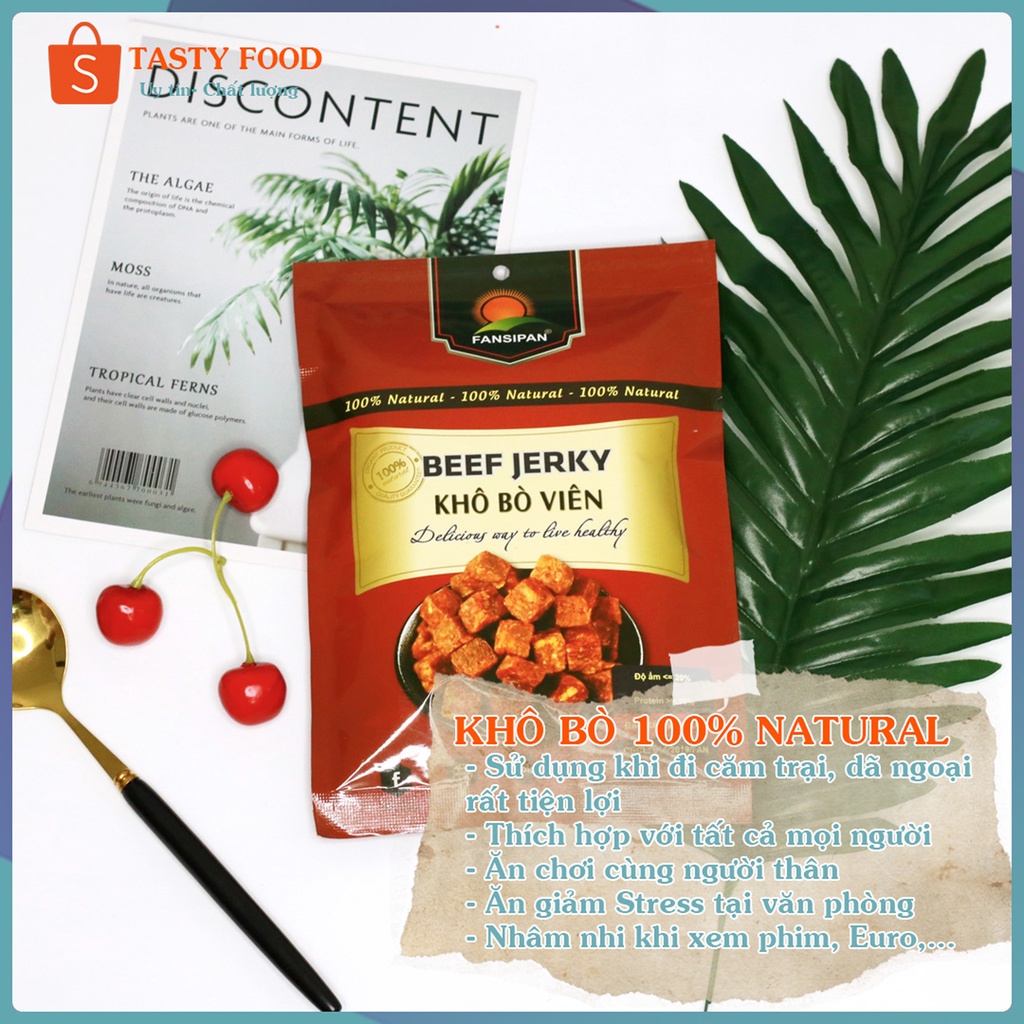 KHÔ BÒ VIÊN Fanxipan thượng hạng gói 50g, khô bò cục fanxipan,bò khô đảm bảo vệ sinh an toàn thực phẩm Tasty Food | BigBuy360 - bigbuy360.vn