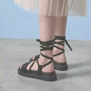 Sandal buộc dây đi tôn da cực đế 5cm