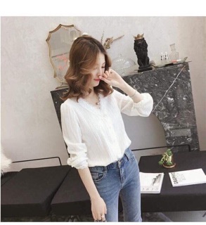 Freeship 99k TQ_Áo sơ mi trắng
