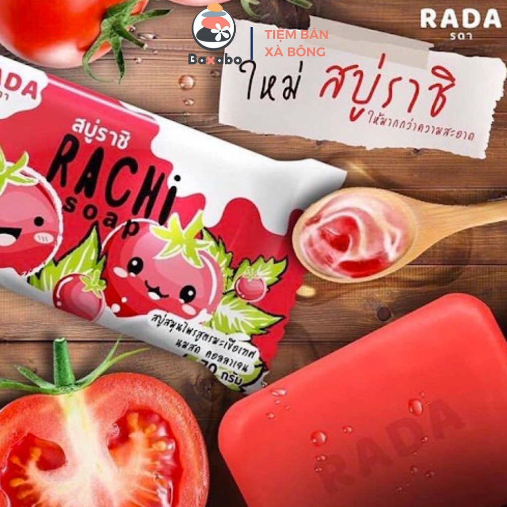 XÀ PHÒNG DƯỠNG TRẮNG DA CÀ CHUA RACHI 70GR - NỘI ĐẠI THÁI LAN | BigBuy360 - bigbuy360.vn