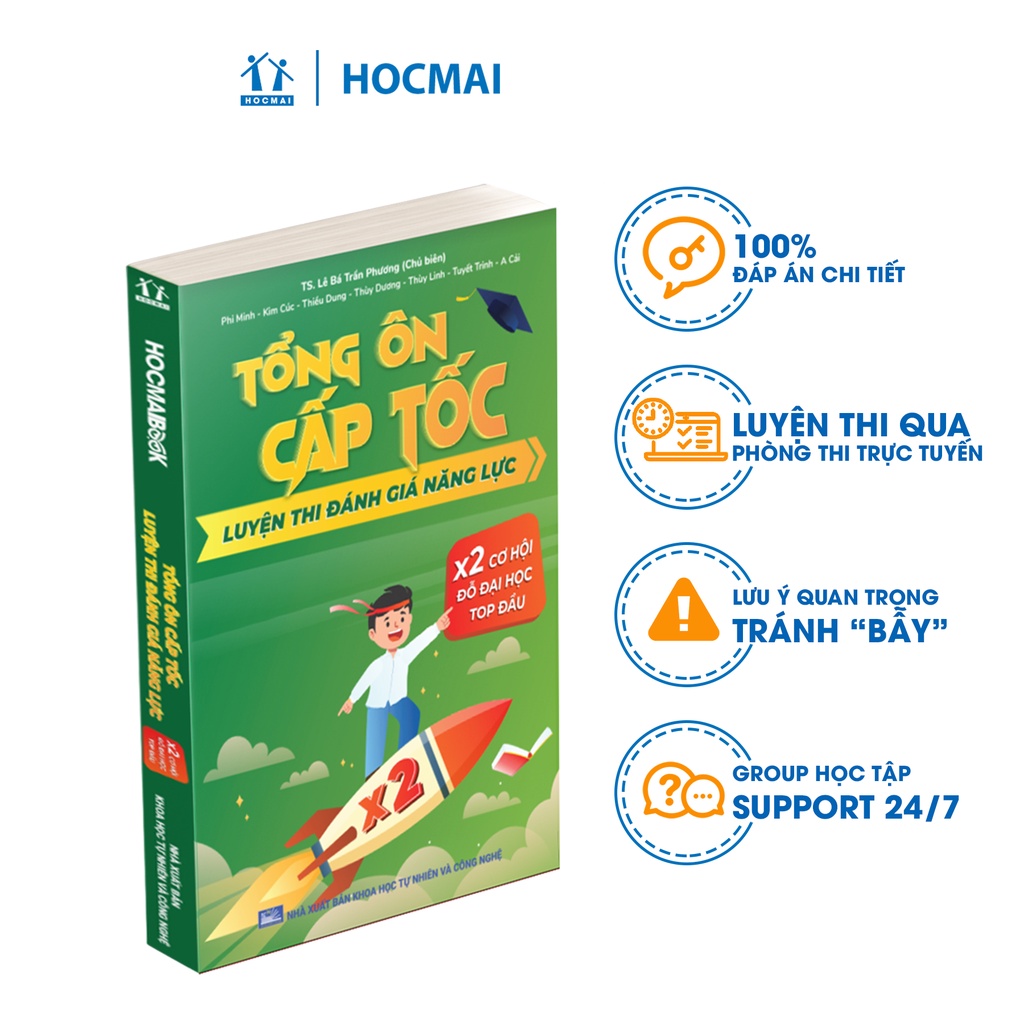 Sách - Tổng ôn cấp tốc luyện thi Đánh giá năng lực (Theo cấu trúc đề thi của ĐHQGHN) giúp 2k6 nhân đôi cơ hội đỗ Đại Học